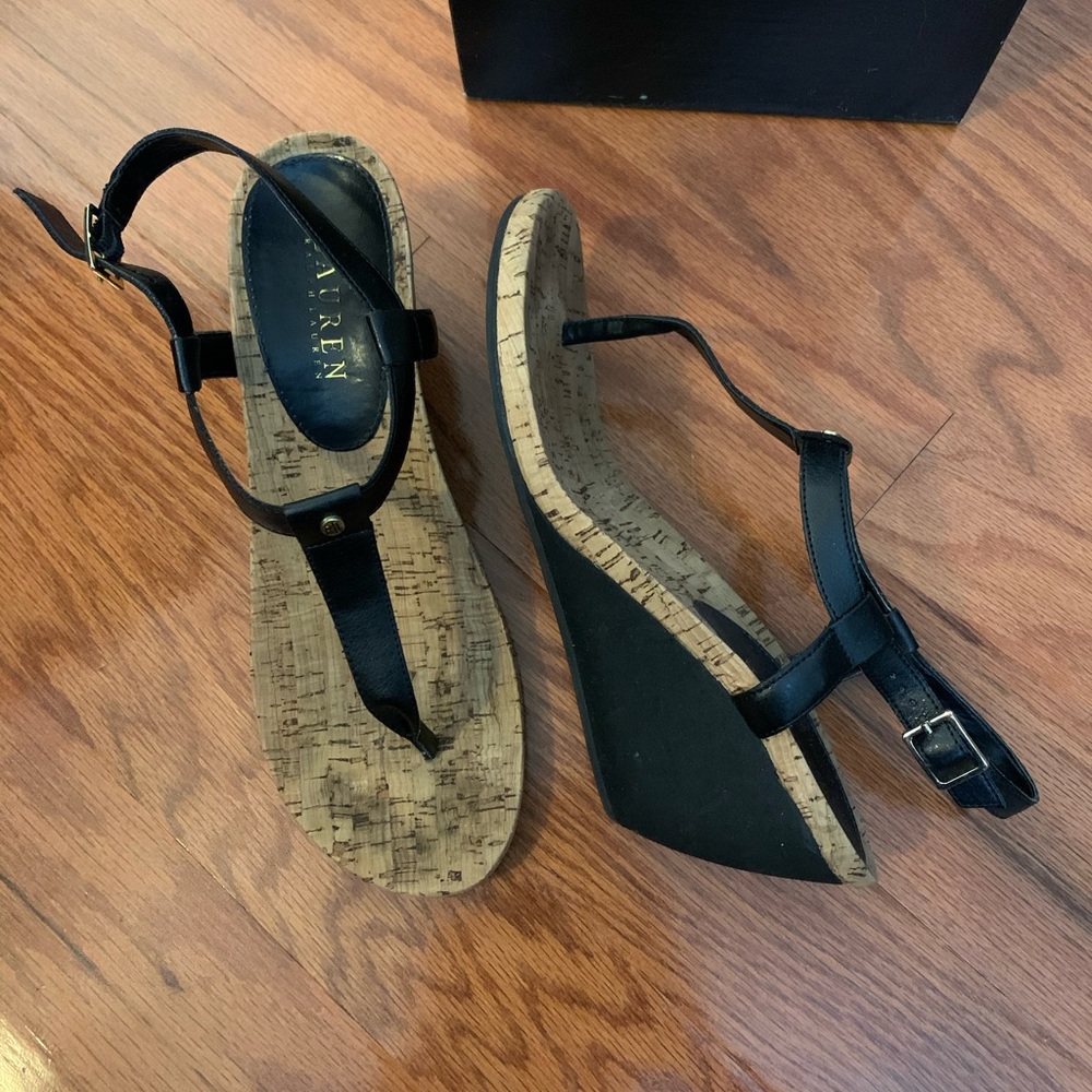 Ralph Lauren wedge sandals.